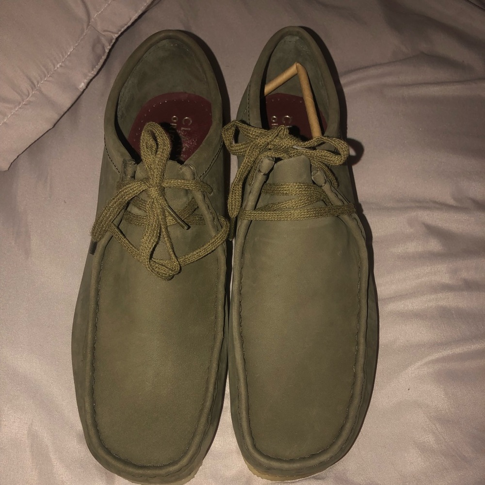 Olive Green Clark’s Original Wallabee Boot Mens Size 10.5 Medium